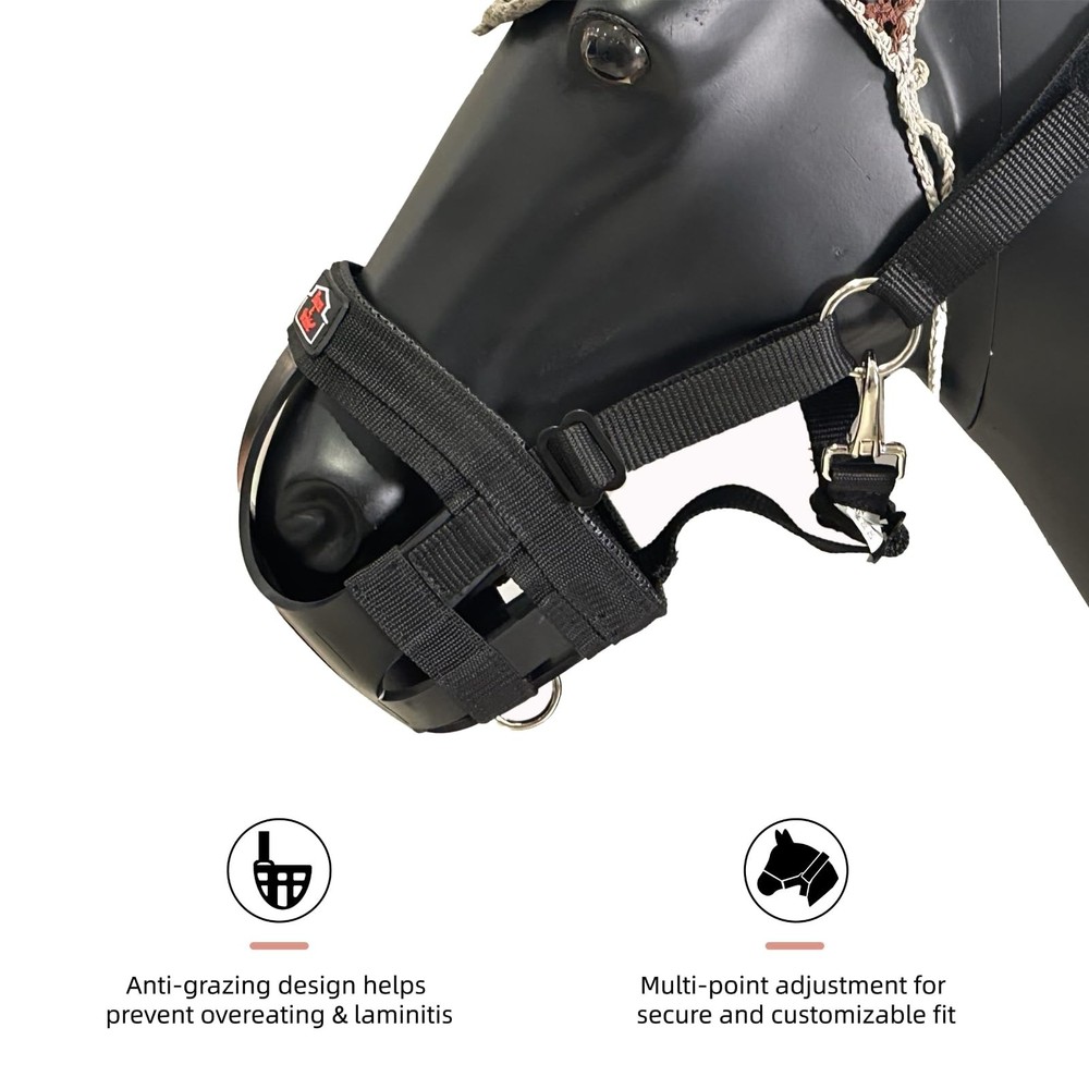 BARN & STABLE Comfort Horse Grazing Muzzle for Easy Breathing