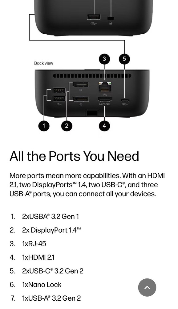 HP USB-C 100 W G5 Dock