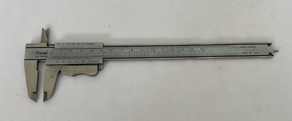 VINTAGE CENTRAL TOOL CO 6" 15 cm CALIPER JAPAN