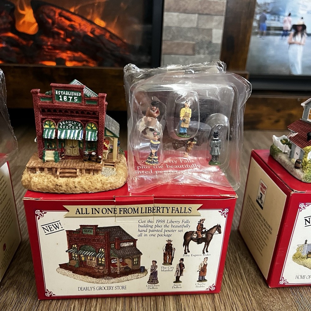 LIBERTY FALLS Collection 11 Boxes Mini Figures & Pweters Bundle