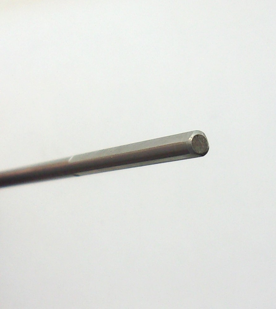 1 - Tungsten Ind. 3 Flat Shank .128 Carbide Drill bit