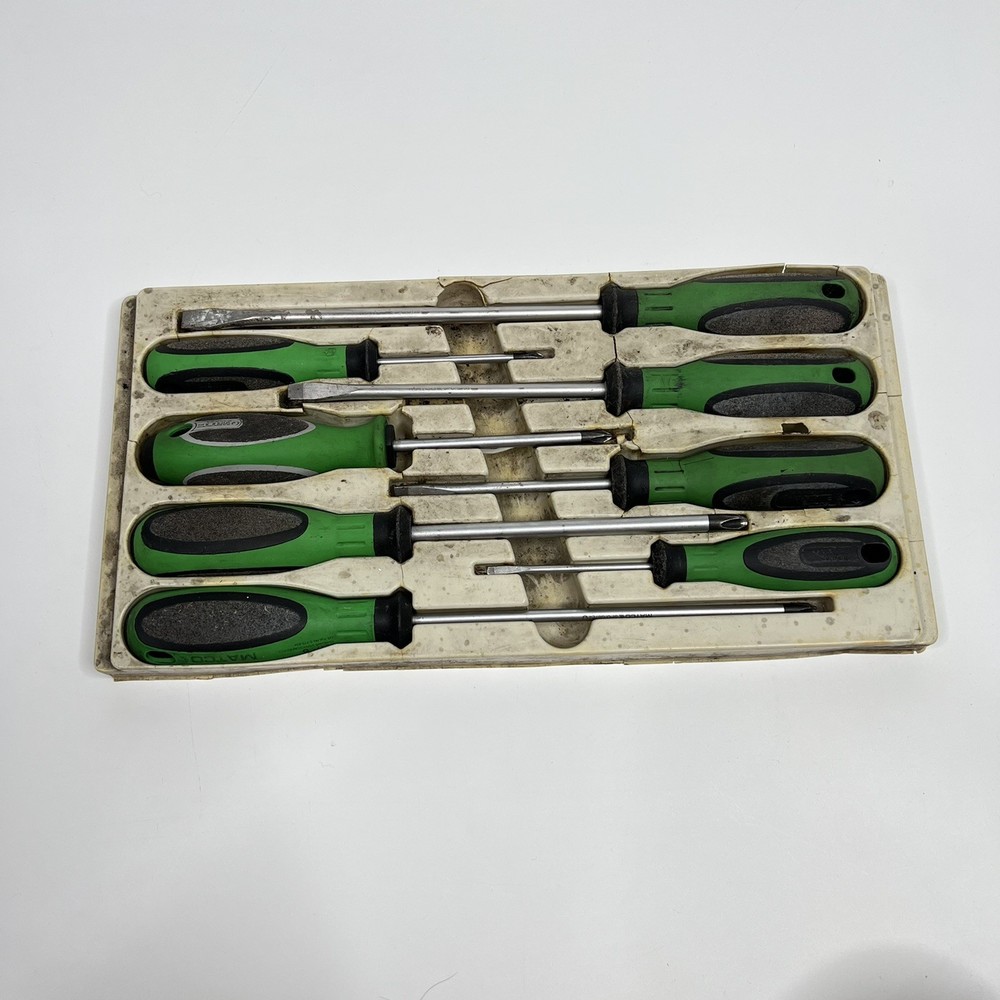 Matco Tools 8 Piece Green Handle Combination Tip Screwdriver Set Witte Germany