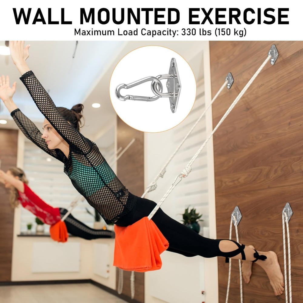3 Pack Resistance Band Wall Mount, Exercise Anchors Hooks for Wall, Space Sav...