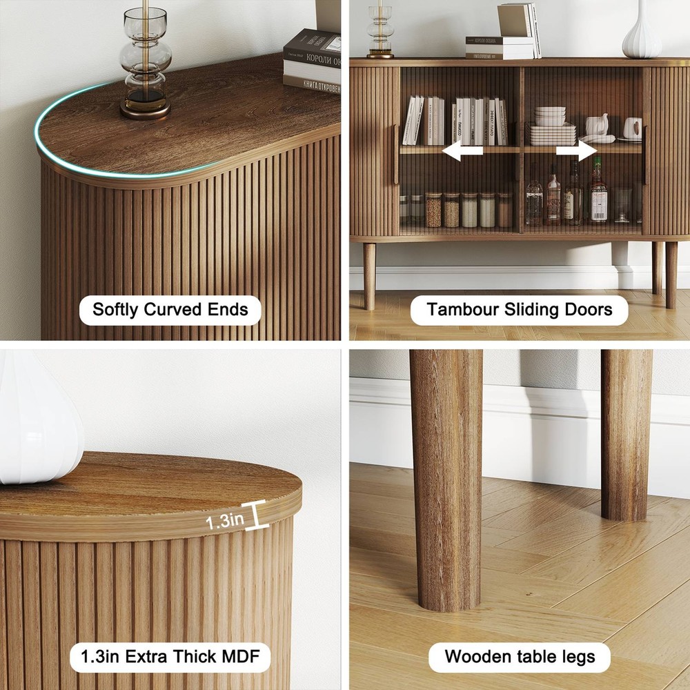 1.4M Long Modern Sideboard With Doors For Kitchen Storage TNBI