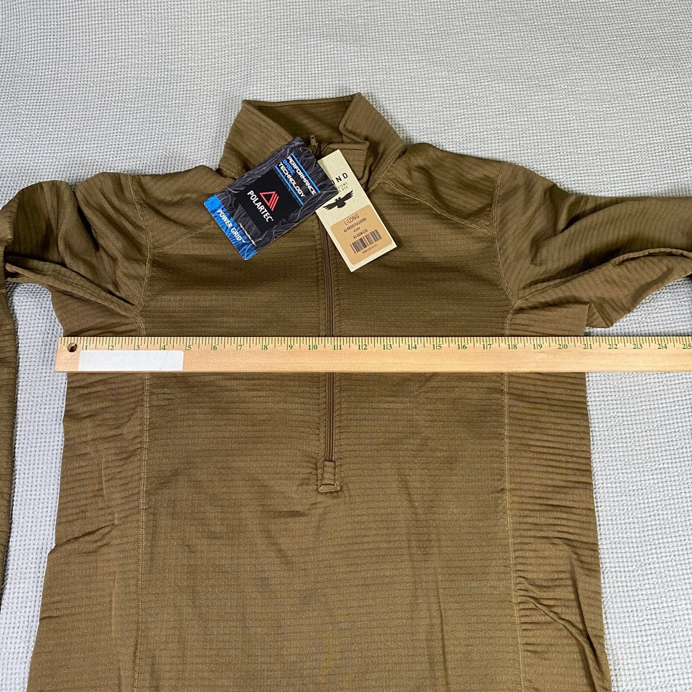 Beyond A2 Krios Crew Pullover Grid Fleece Polartec Power Grid Coyote LARGE LONG