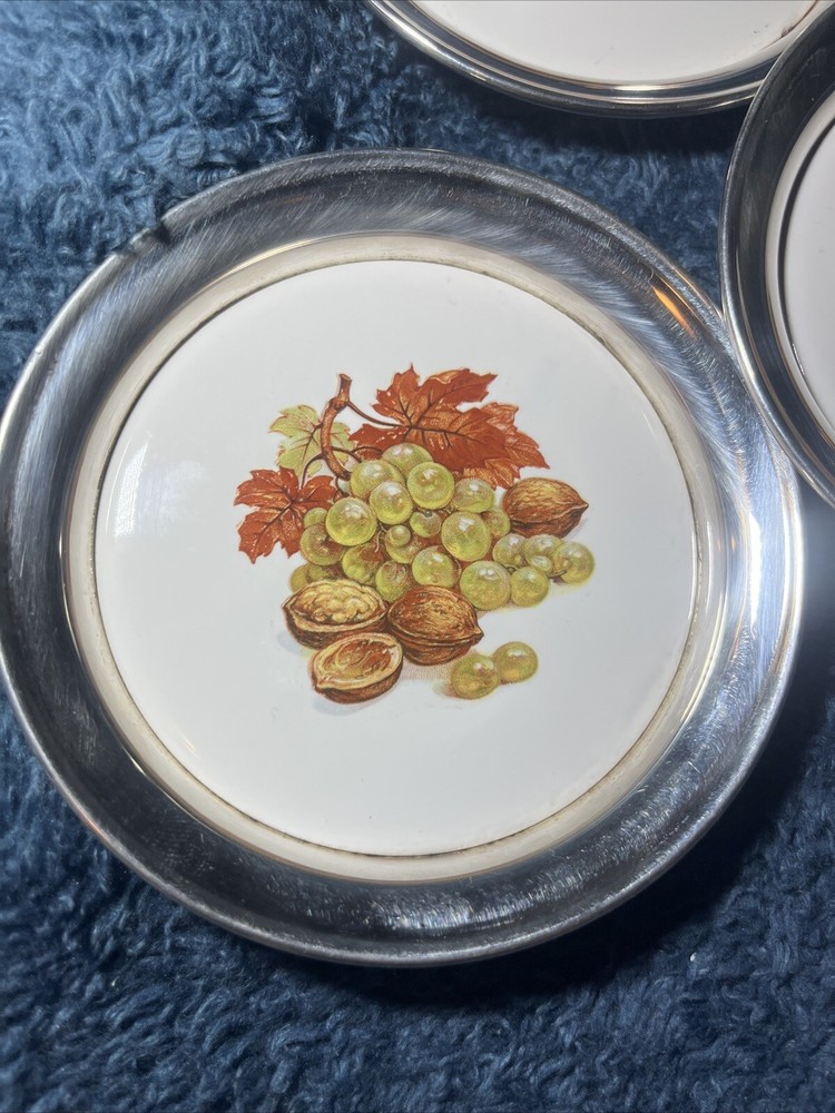 4 Sheridan Silver Plated Coasters