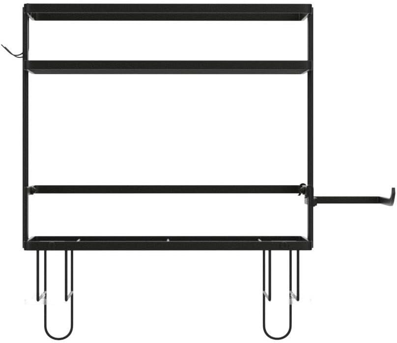 Space Saving 2-Tier Toilet Storage - Black Finish, Heavy Duty & Rust Proof