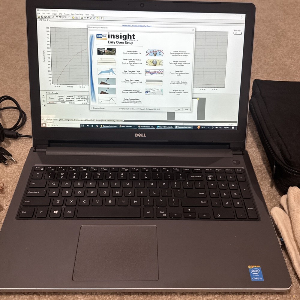 DATAPAQ Q18 (DQ1860) Reflow Profile Tracker System Everything Tested working