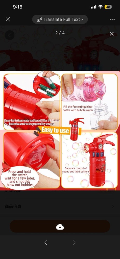 2 Sets Fire Extinguisher Bubble Machine Bubble Maker with 400 ml Bubble Solution