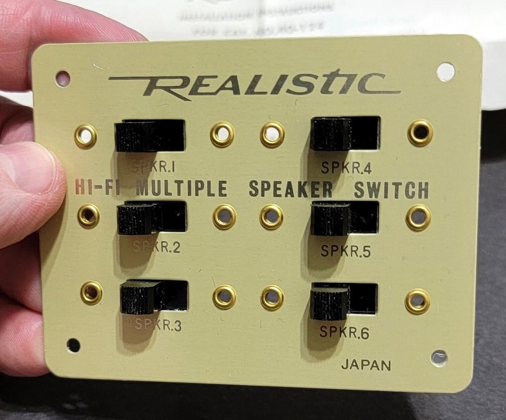 Realistic Hi-Fi Multiple Speaker Switch #40-124 Uninstalled with Instructions