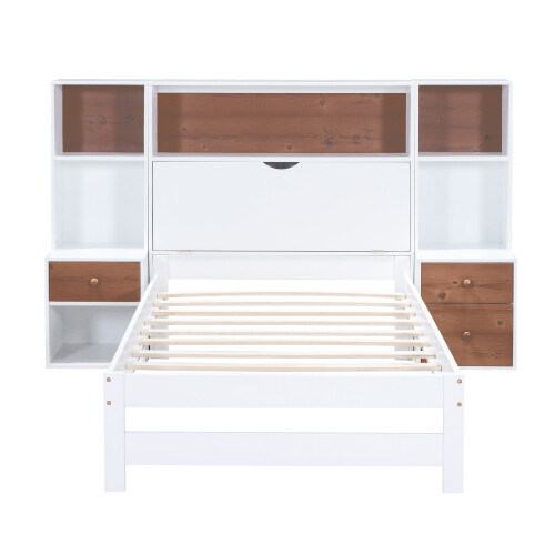 Twin Full Size Platform Bed Frame w/ Storage Headboard & Nightstand Bedroom Sets