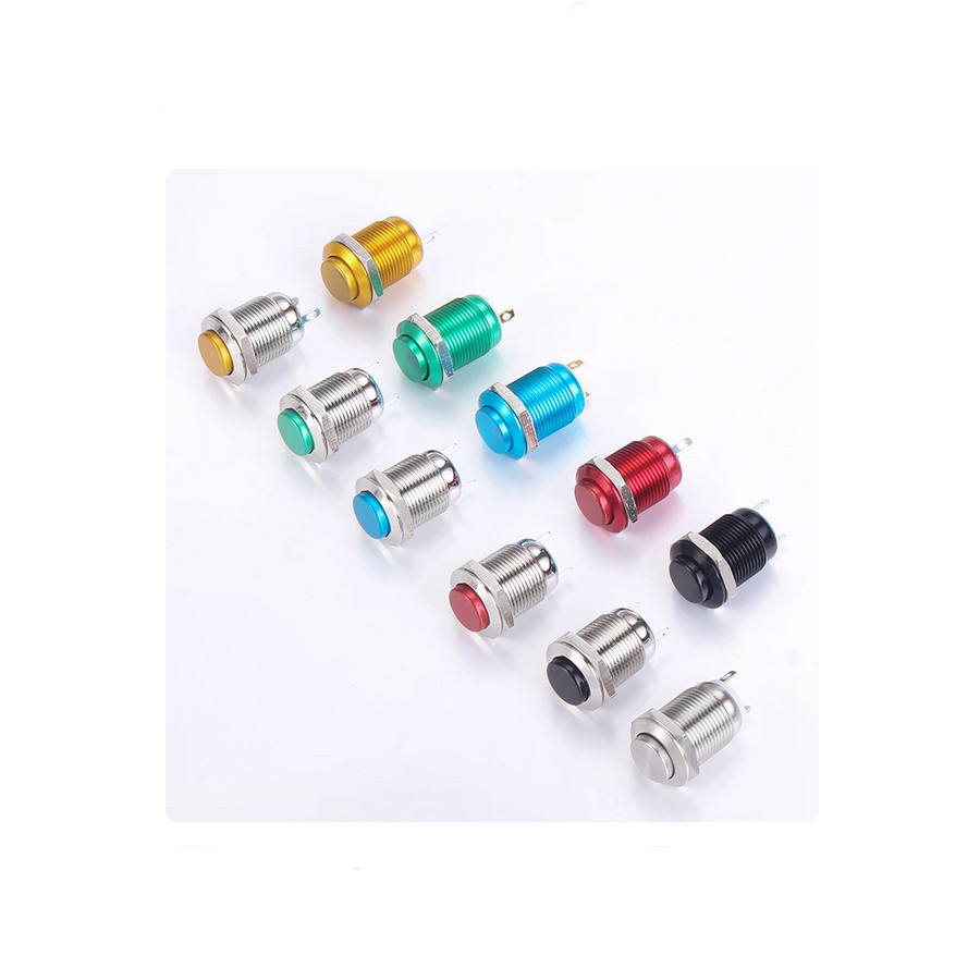 Guitar Kill Switch/Cutoff 12mm Green Momentary High Head Push Button Full Kit