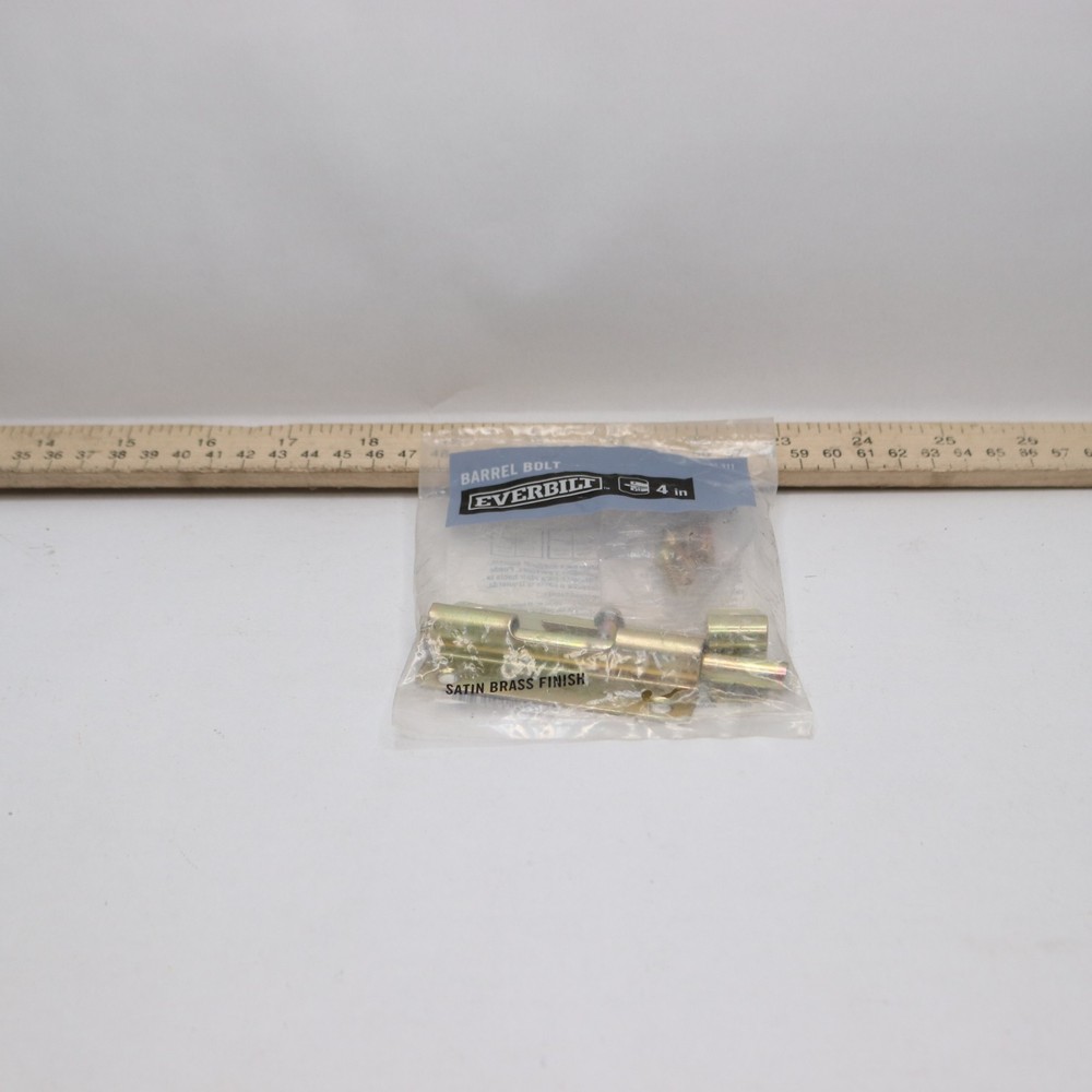 Everbilt Barrel Bolt Satin Brass 4" 15139