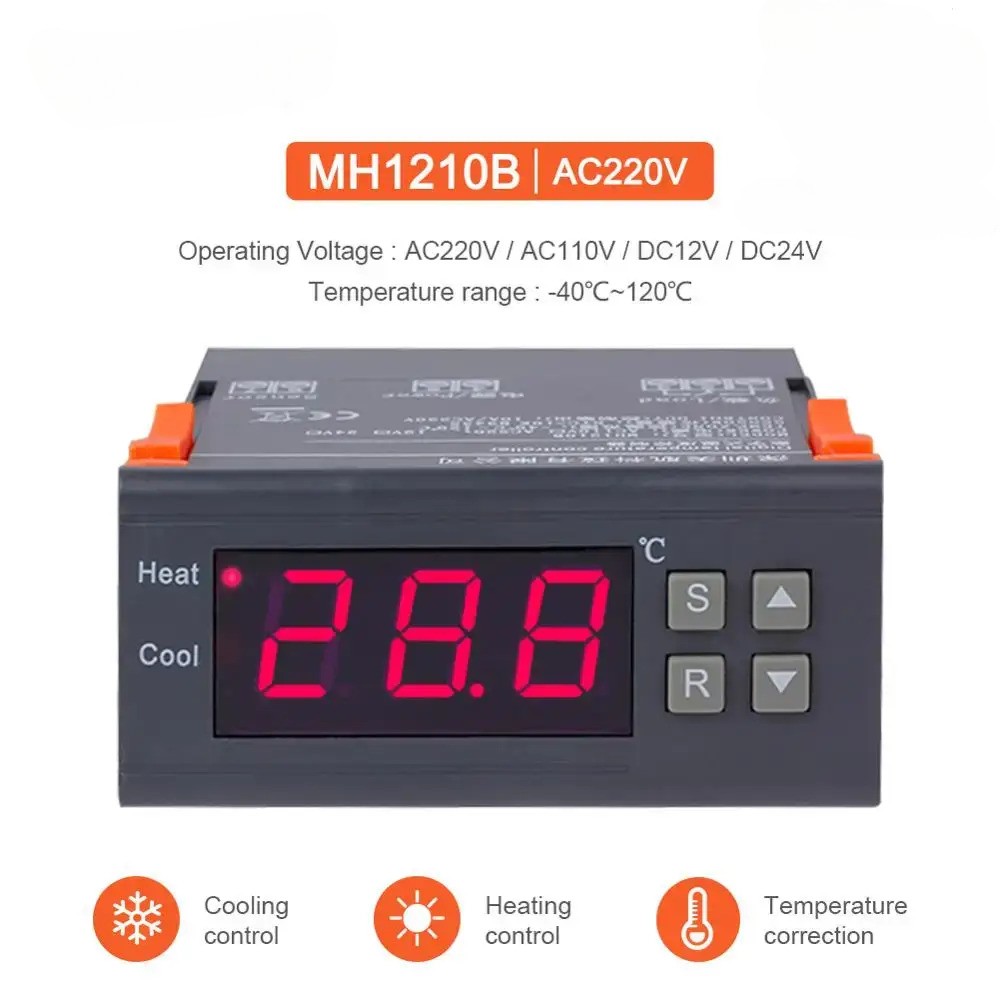 Digital -40 To 120 Degrees Alarm Function Electronic Thermostat Controller
