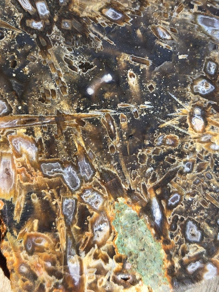 Turkish Stick Agate Slab Slice Lapidary Unique Ankara Turkey