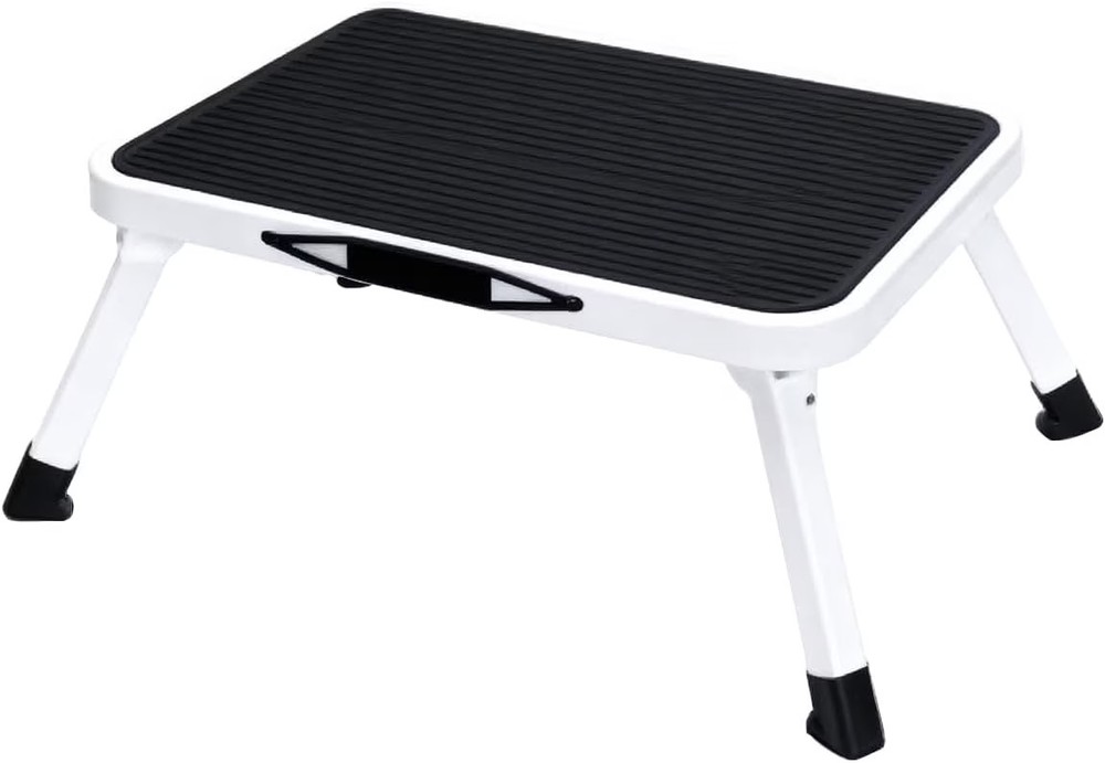 Gianna Foldable Step Stool with Non-Slip Platform & Rubber Feet, 1-Step Ladder