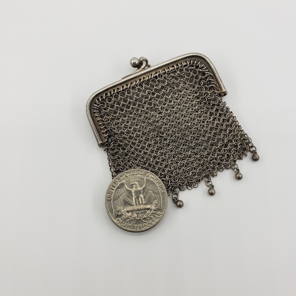 Antique 800 Silver Purse Clutch Wallet