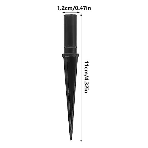 Plastic Ground Spikes 10pcs Solar Light Stakes, Plastic 11X1.2CM Black