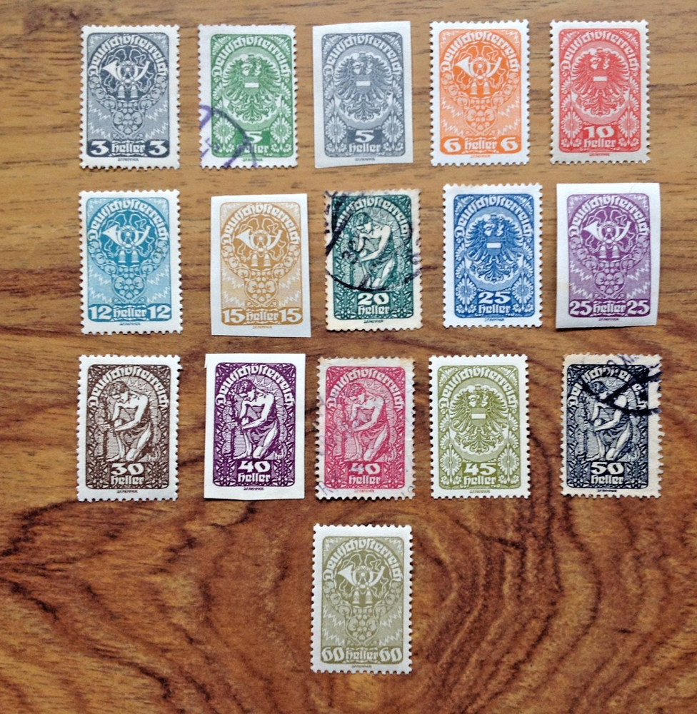1919 Mixed Austrian Stamps . Free UK Postage