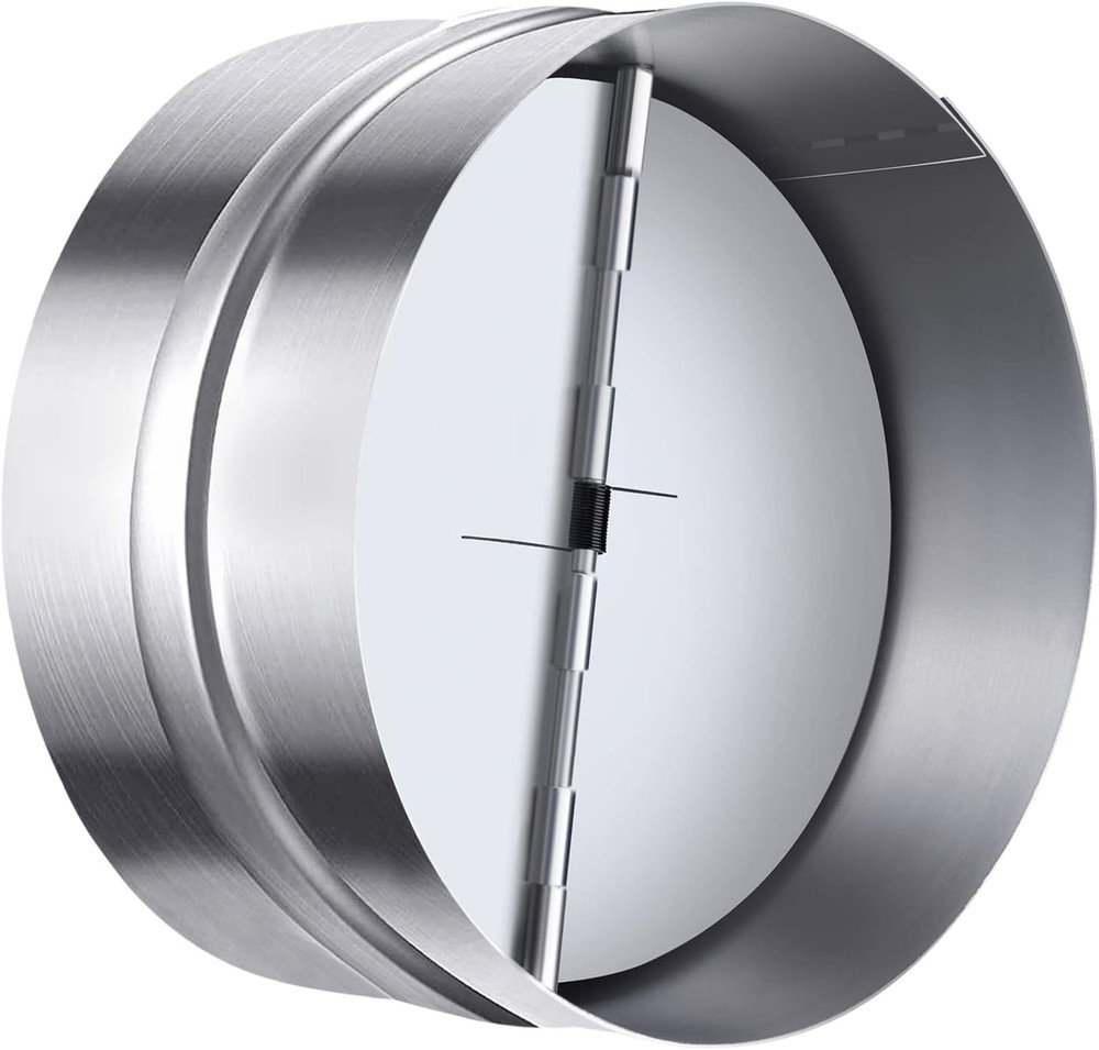 6 Inch Backdraft Damper Back Draft Vent Duct Shutter Blocker, Backflow Ducting I