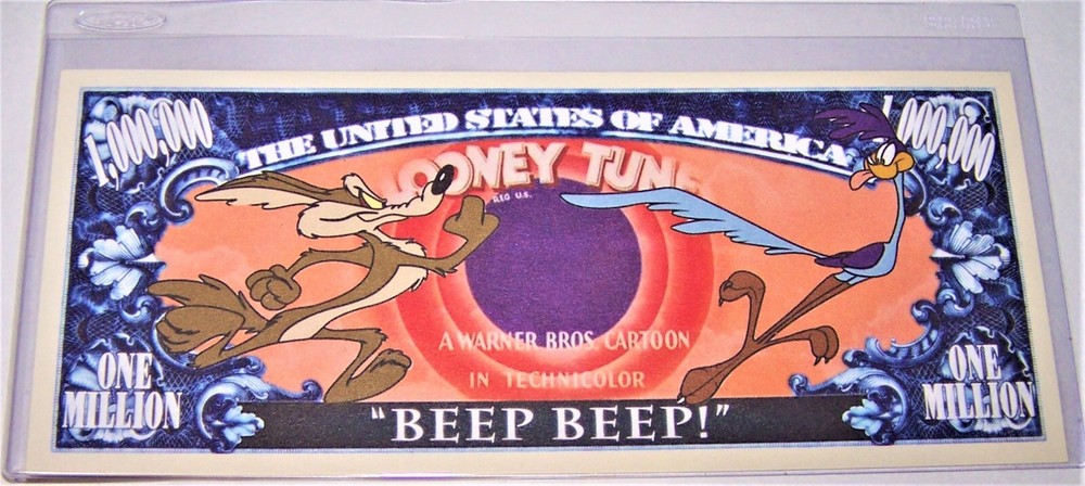 Road Runner Million Dollar Novelty Banknote as pictured.