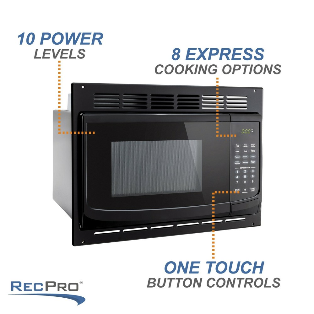RV Microwave Black 1.0 cu. ft. 900W Replacement for High Pointe