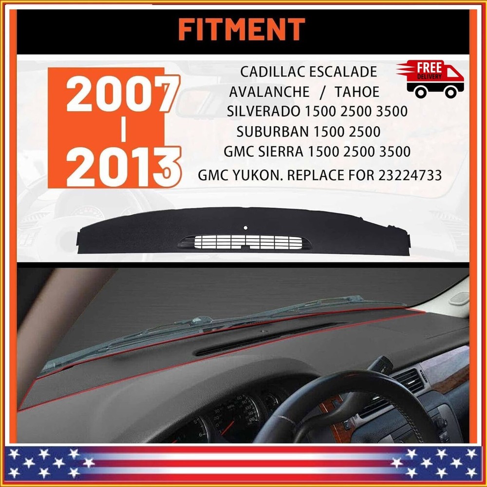 Molded Front Dash Compatible 2007-2013 Cadillac Escalade Avalanche/Silverado