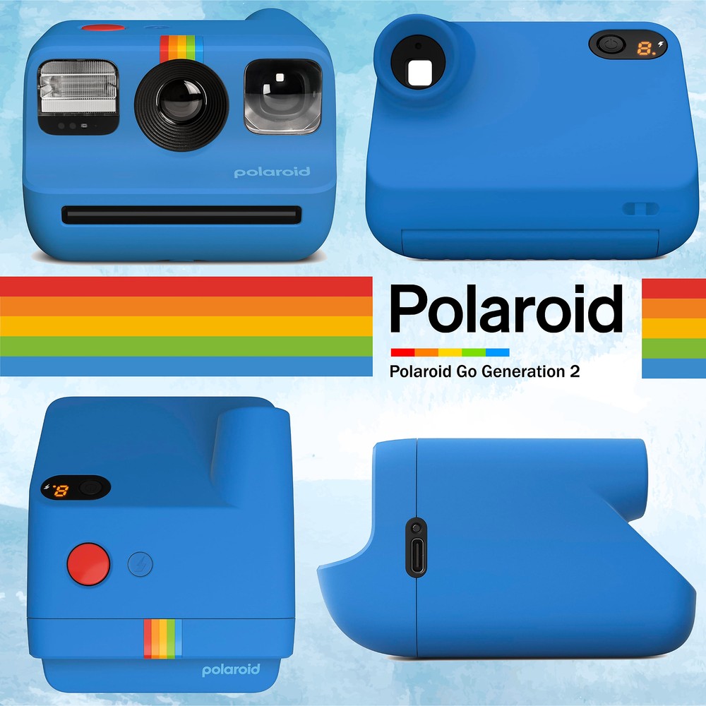 Polaroid Go Generation 2 Instant Film mini Camera (Blue) Bundle