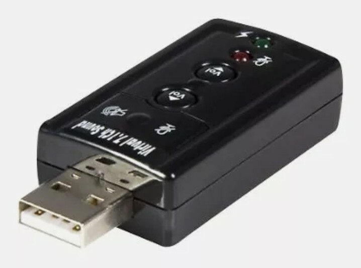 Virtual 7.1 USB Stereo Audio Adapter External Sound Card