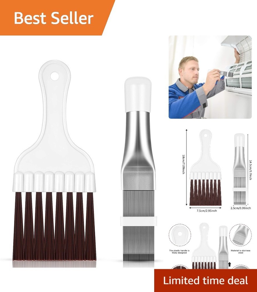 2-Piece Air Conditioner Fin Comb & Coil Cleaner - Essential Maintenance Tools