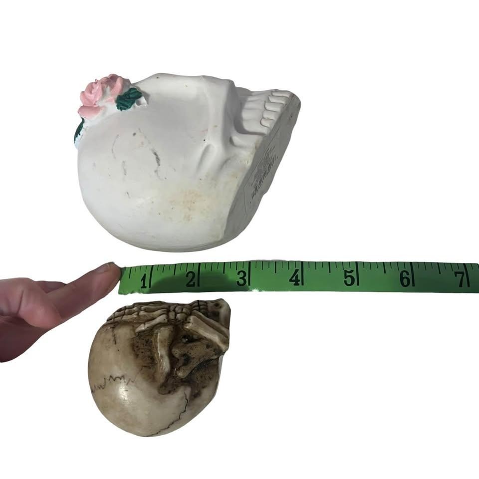 Halloween Decor 3 Fake Skulls Various Sizes FLAWS
