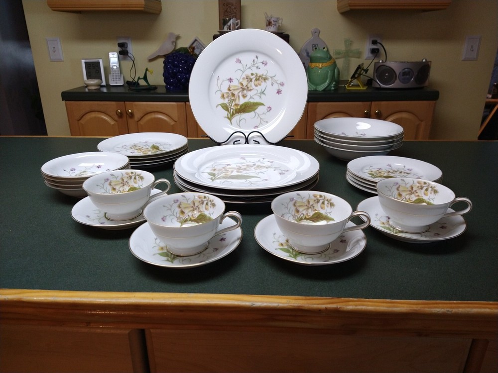 28 Piece Place Setting NORITAKE China CANTERBURY 5226 pattern Excellent Cond.