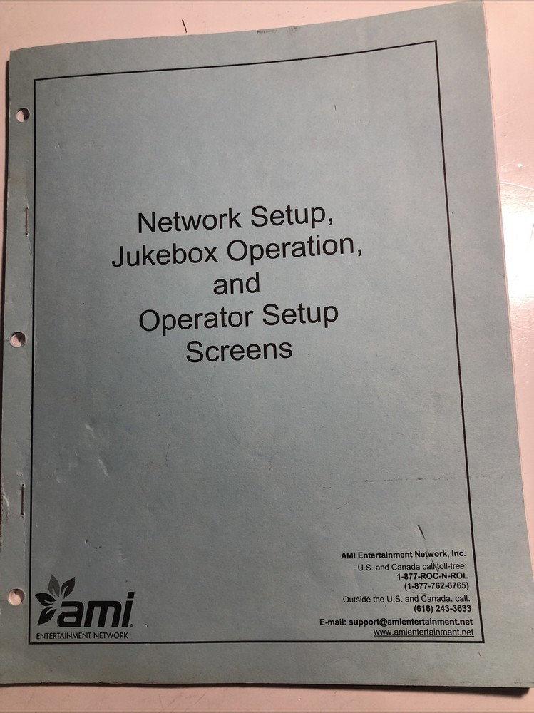 ROWE AMI JUKEBOX NETWORK SETUP SERVICE MANUAL
