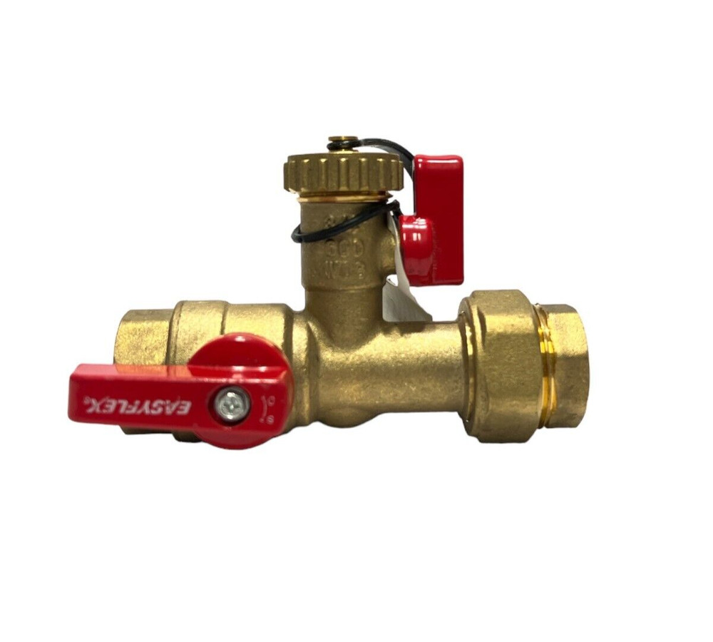 EASYFLEX 3/4" TANKLESS WATER HEATER BRASS VALVE 125 PSI Max 600 WOG