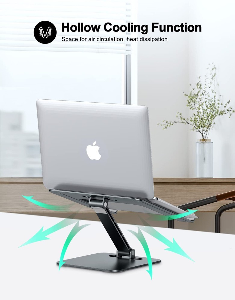 Foldable Laptop Stand, Height Adjustable Ergonomic Computer Stand for Desk, A...