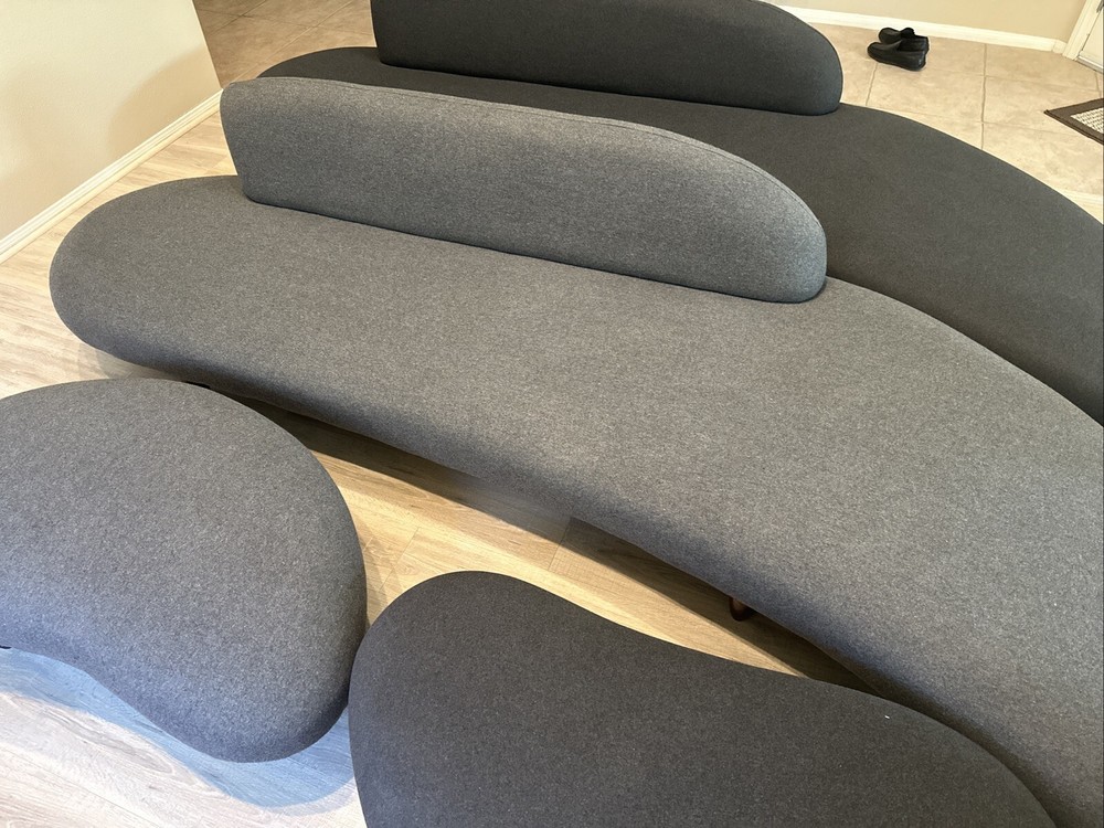 Oblong modern sofa w/ Ottoman