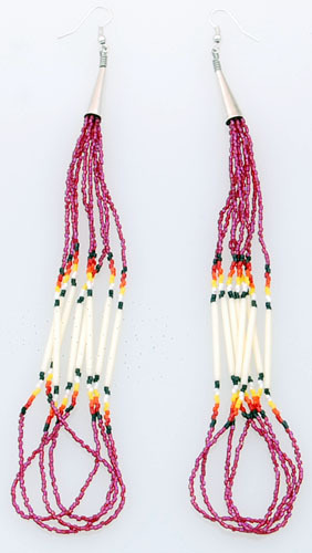 Native American Navajo Handmade Bead Earrings