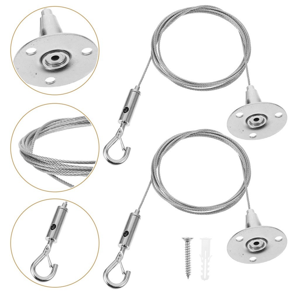 6 Pcs Adjustable Lamp Wire Frame Hanging Hardware Heavy Duty Light