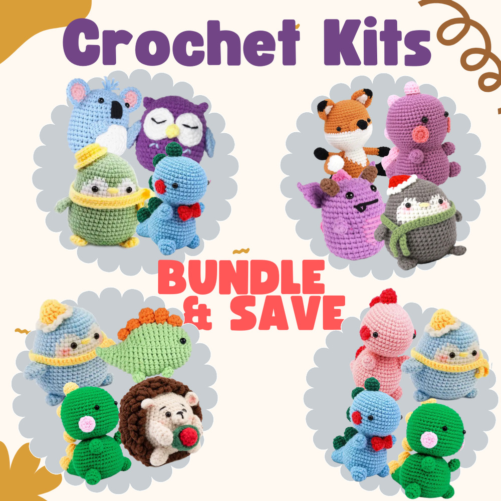 Beginner Crochet Kit - Animal Pack