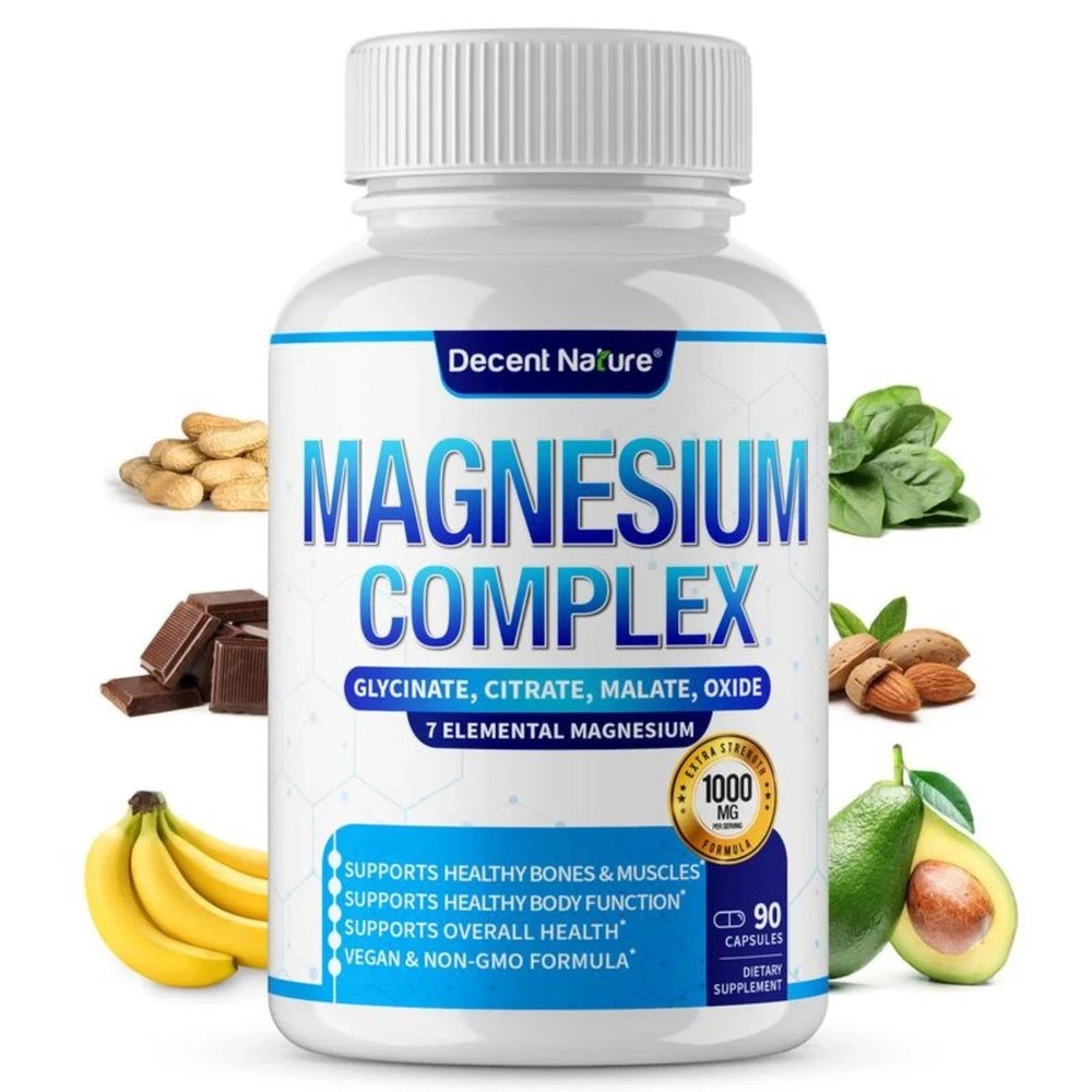 Magnesium Complex 1000mg | 7 Elemental Magnesium Blend, 90 Capsules