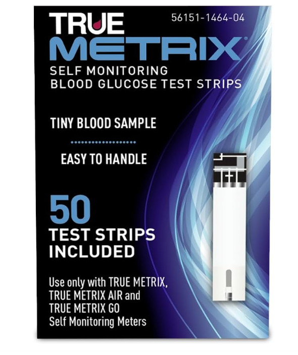 True Metrix Blood Glucose Test Strips, 50 Count