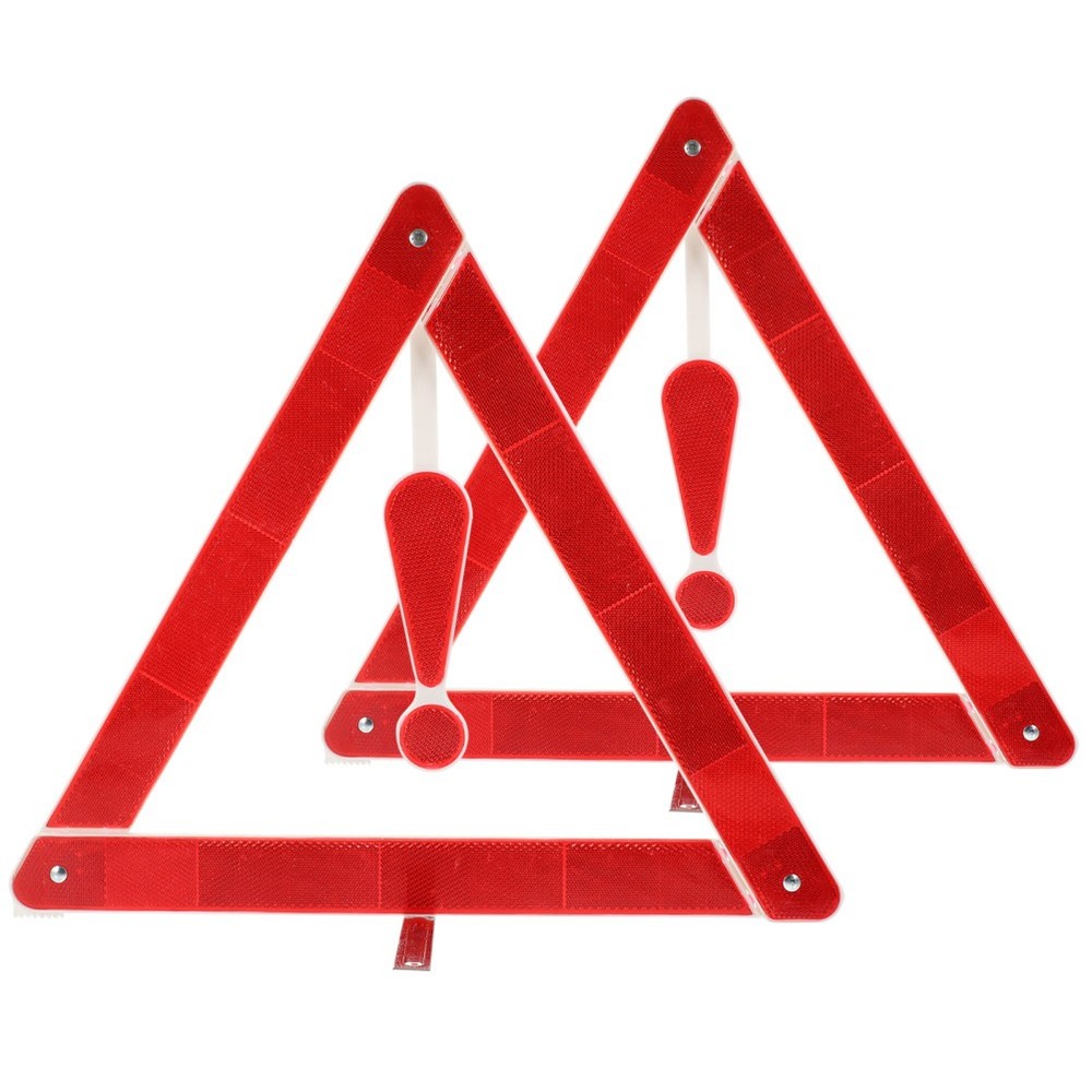 2PCS Reflective Warning Sign Foldable Triangle Car Hazard Breakdown Car Motor