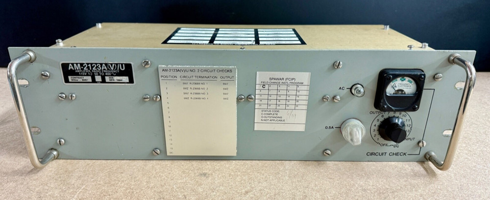Frequency Electronics RF Amplifier FE70 FE 70 Working MIL-Spec Ham Radio