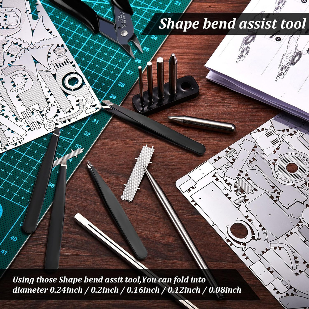 12 Metal Model Tool Kits Including 7 Model Long Edge Bending Tools Tab Twisting