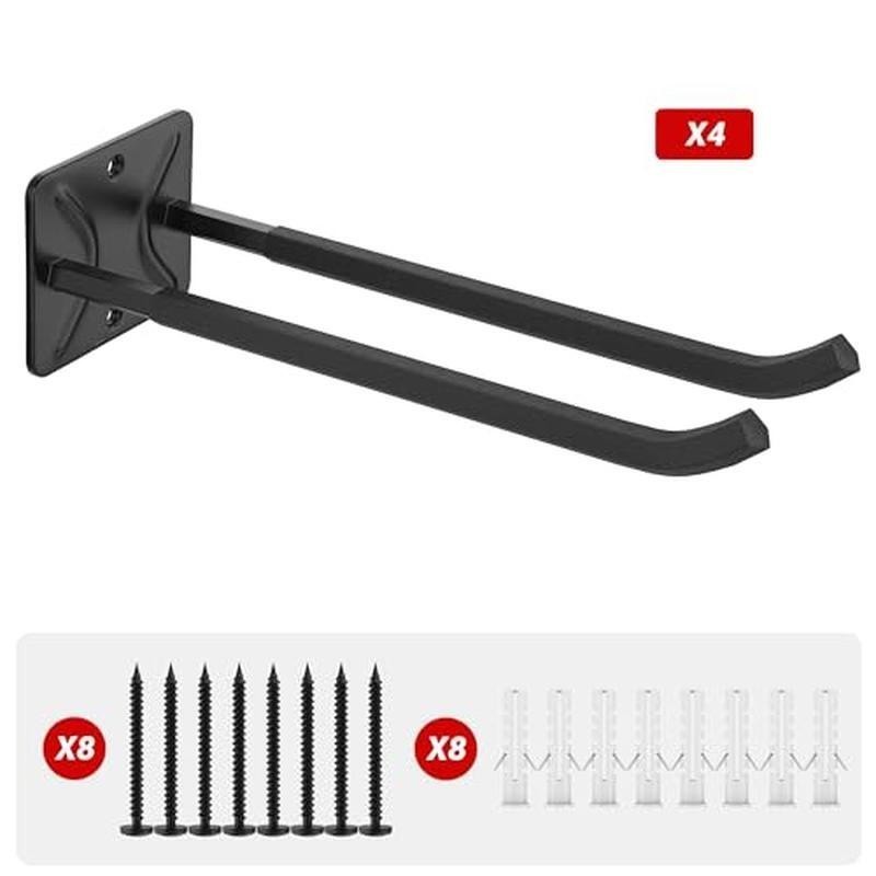 Heavy Duty Garage Storage Hooks Wall Mount Tool Organizer Hangers Tools 4 Pack