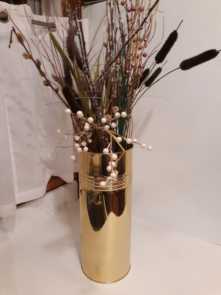 BRISTOL Solid BRASS Lacquered POLISHED FINISH Decorative Cylindrical CONTAINER