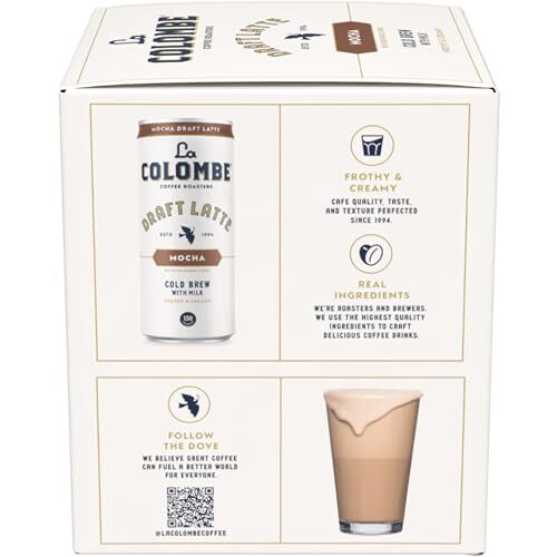 La Colombe Mocha Draft Latte - 9 Fluid Ounce 4 Count - Cold-Pressed Espresso ...