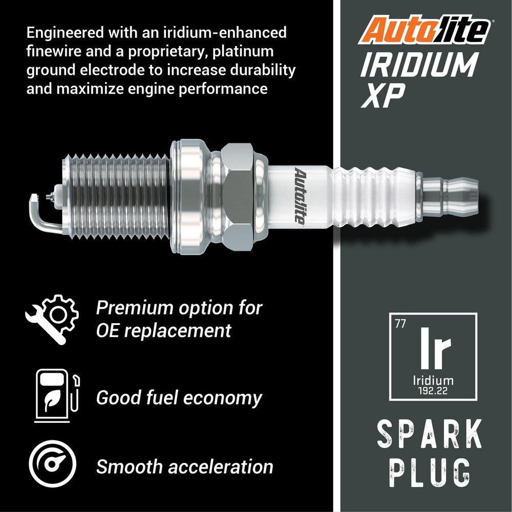 Autolite Iridium XP Automotive Replacement Spark Plugs, XP985 (4 Pack) 4-Pack