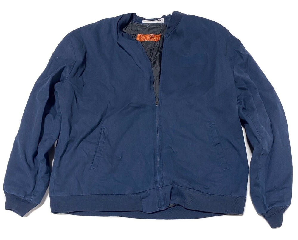 Soft Collar Insulated Jacket Solid Team Used Ribbed Red Kap Work Uniform Coat