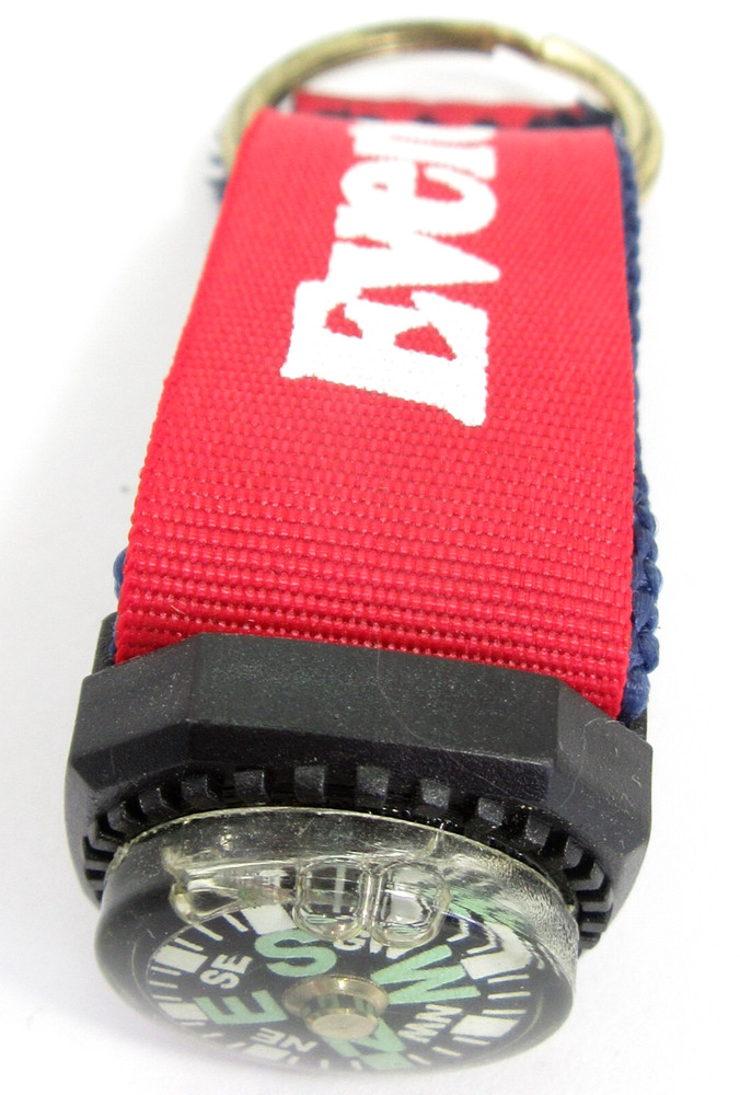 Everest Pocket Compass & Key Chain Combo Hiking Camping Vtg